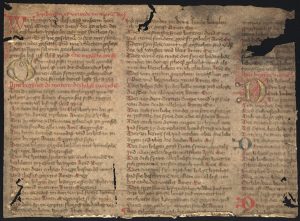 Handschriften-Fragment Mariengebete aus der Stadtbibliothek Trier